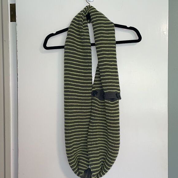 Eddie Bauer stripe convertible 3 button knit scarf - Picture 11 of 13